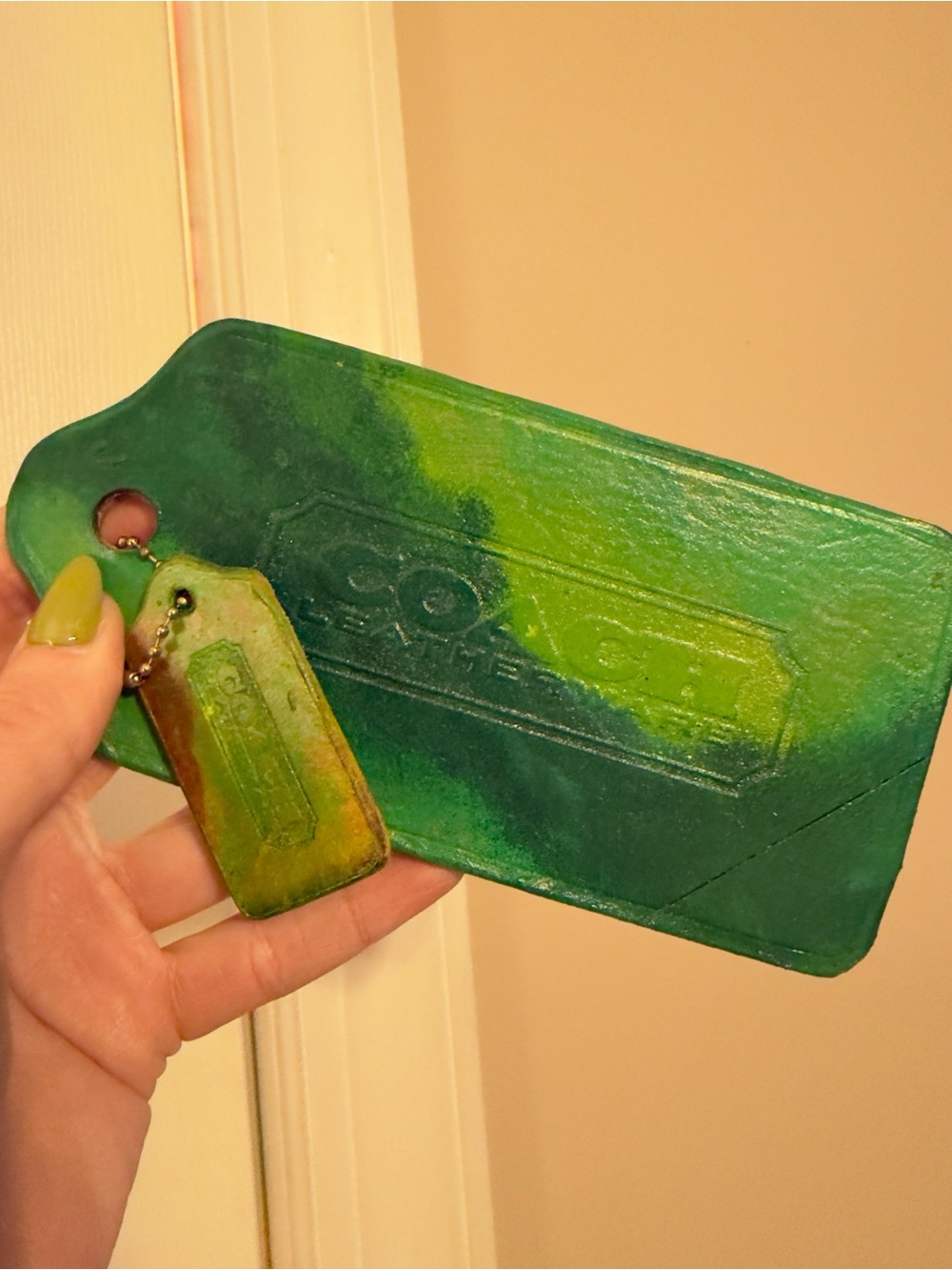 Handmade XL Hang Tag Bag Charm and Smaller Tag